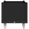 vidaXL Fioriera da Giardino con Ruote Nera 80x50x54 cm in PP