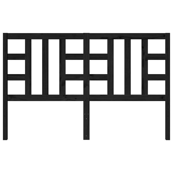 vidaXL Testiera per Letto Nera 146x4x100 cm in Legno Massello di Pino
