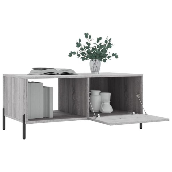 vidaXL Tavolino da Salotto Grigio Sonoma 90x50x40 cm Legno Multistrato