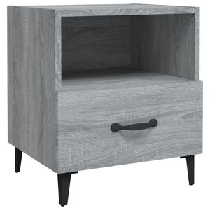 vidaXL Comodino Grigio Sonoma in Legno Multistrato