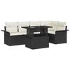 vidaXL Set Divano da Giardino 6 pz Nero polyrattan