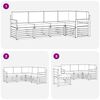 vidaXL Set divano sezionale con cuscino 5 pcs Naturale e Beige