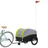 vidaXL Rimorchio da Bici Nero e Verde 45 kg in Ferro