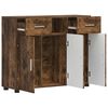 vidaXL Credenza Rovere fumo 88,5 x 30,5 x 73 cm Legno multistrato