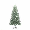 vidaXL Albero di Natale Artificiale Imbiancato con Luci LED 180 cm
