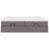 vidaXL Struttura Letto Pouf con Materassi Grigio 180x200 cm Similpelle