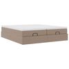 vidaXL Struttura Letto Pouf con Materassi 160x200 cm Similpelle