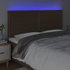 vidaXL Testiera a LED Marrone Scuro 180x5x118/128 cm in Tessuto