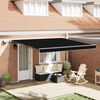 vidaXL Tenda Retrattile Nero 400 &times; 350 cm Tessuto