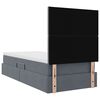 vidaXL Letto con contenitore e LED Grigio scuro 100 x 200 cm Velluto