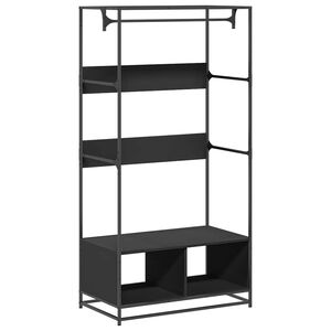 vidaXL Armadio Nero 90x50x180 cm in Truciolato