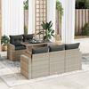 vidaXL Set Divano da Giardino 6pz con Cuscini Grigio Chiaro Polyrattan