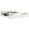 vidaXL Giroletto Bianco in Legno Massello 180x200 cm Super King
