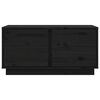 vidaXL Tavolino da Salotto Nero 80x50x40 cm Legno Massello di Pino