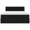 vidaXL Struttura Letto Pouf con Materasso Nero 140x190 cm in Velluto