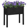 vidaXL Fioriere da Giardino 2 pz Nere 70x31x70 cm in Legno di Pino