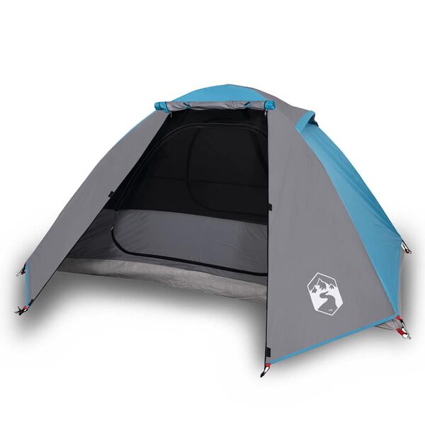 vidaXL Tenda da Campeggio a Cupola per 2 Persone Blu Impermeabile