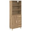 vidaXL Credenza con cassetto Rovere artigianale 69,5 x 32,5 x 180 cm