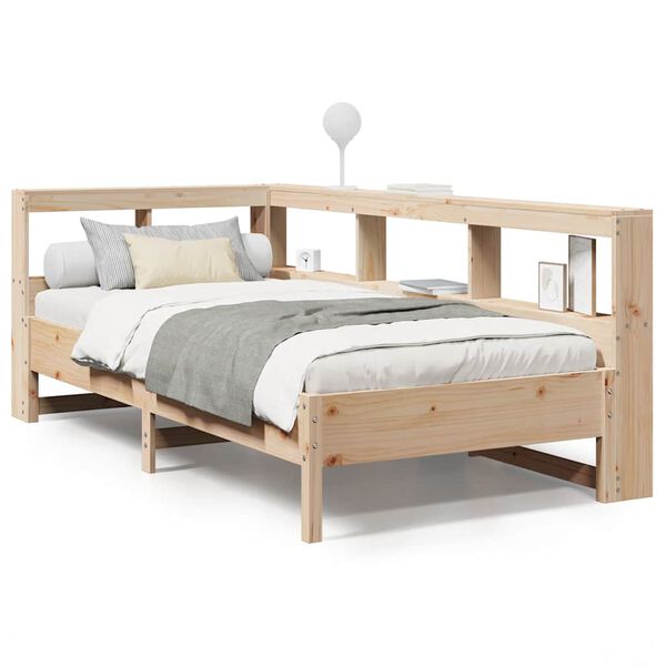 vidaXL Letto Libreria senza Materasso 90x200 cm Legno Massello Pino