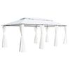 vidaXL Gazebo con Tende 600x298x270 cm Bianco 180g/m&sup2;