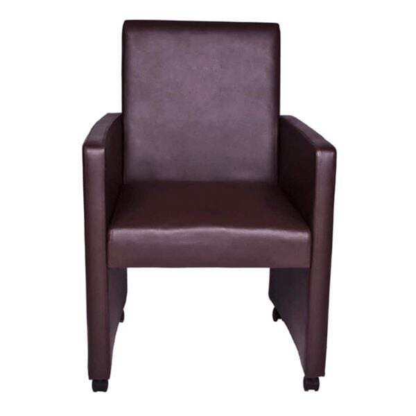 vidaXL Sedie da Pranzo 2 pz Marroni in Similpelle