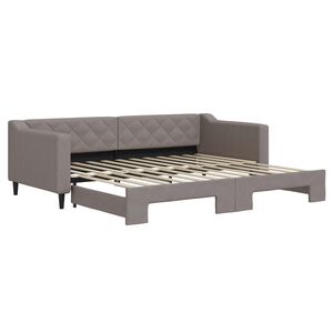 vidaXL Divano Letto con Letto Estraibile Tortora 90x200 cm in Tessuto