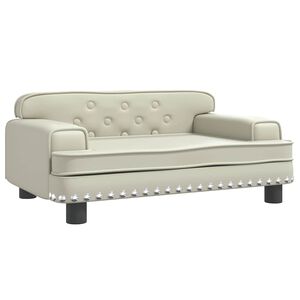 vidaXL Divano per Bambini Crema 70x45x30 cm in Similpelle