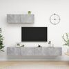 vidaXL Mobili Porta TV 3 pz Grigio Cemento in Legno Multistrato