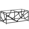 vidaXL Tavolini con Piano Vetro Trasparente 2 pz 98,5x50x41cm Acciaio