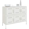 vidaXL Credenza Bianca 100,5x39x79 cm in Acciaio