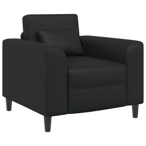 vidaXL Poltrona Nero Similpelle