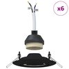 vidaXL Spotlight 6 pcs Nero 9 x 9 x 2.5 cm Metallo