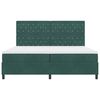 vidaXL Letto a molle con materasso Verde Scuro 200 x 200 cm Velluto