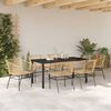 vidaXL Set da Pranzo per Giardino 7 pcs Marrone polyrattan