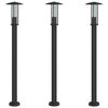 vidaXL Lampade da Terra per Esterni 3 pz Nere 100 cm in Acciaio Inox