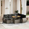 vidaXL Set Divano da Giardino 8 pz con Cuscini Grigio in Polyrattan