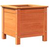 vidaXL Vaso da giardino Marrone cerato 40 x 40 x 39 cm Pino massello