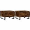 vidaXL Tavolini Salotto 2pz Rovere Fumo 50x46x35 cm Legno Multistrato