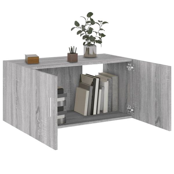vidaXL Armadietto da Parete Grigio Sonoma 80x39x40cm Legno Multistrato