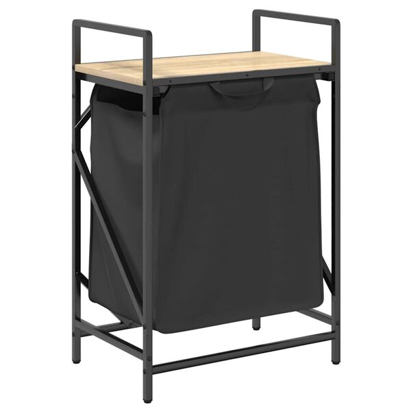 vidaXL Cesto della Biancheria 1 Scomparto con Ripiano Sonoma Rovere