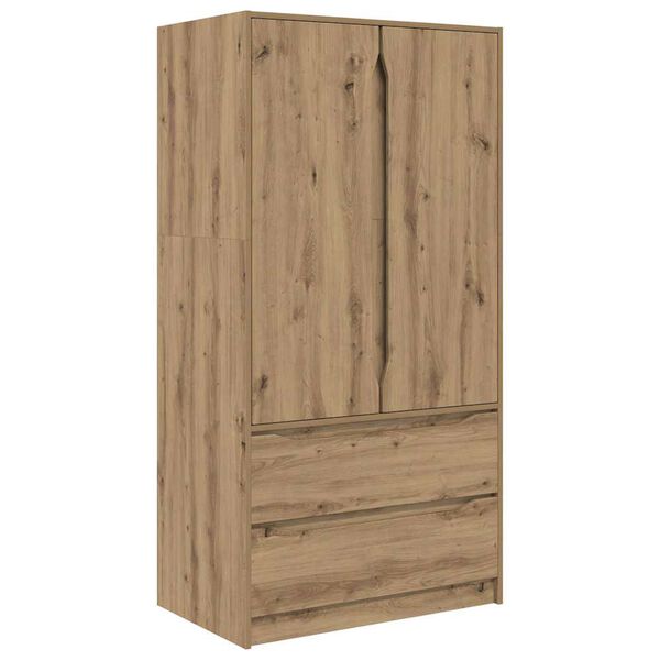 vidaXL Mobile da Bagno con porta Rovere artigianale 79,5 x 49 x 156 cm