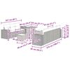 vidaXL Set Divano da Giardino 10 pcs Beige polyrattan