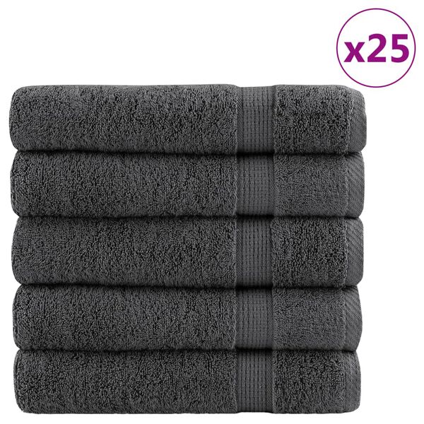 vidaXL Asciugamani da bagno Premium SOLUND 50 pz Antracite 100x150 cm 600 g/m&sup2;