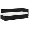 vidaXL Struttura Letto Angolare con Materasso 2 pcs Nero Velluto