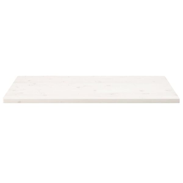 vidaXL Piano Tavolo Bianco 100x50x2,5 Legno Massello Pino Rettangolare