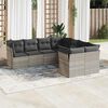 vidaXL Set Divano da Giardino 8pz con Cuscini Grigio Chiaro Polyrattan