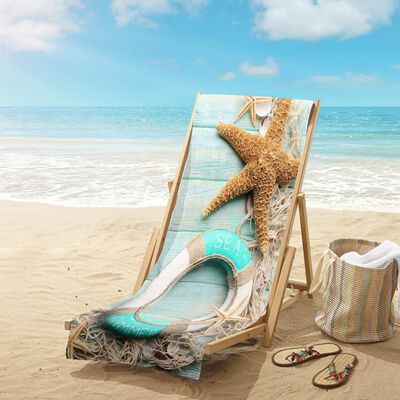 Good Morning Telo da Spiaggia JIMMY 100x180 cm Blu Acqua