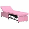 vidaXL Divano Letto Estraibile Rosa 194 x 50 x 82 cm Tessuto