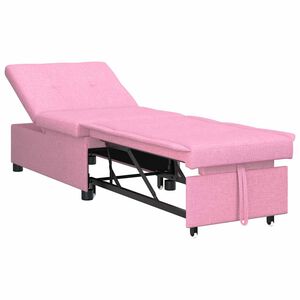 vidaXL Divano Letto Estraibile Rosa 194 x 50 x 82 cm Tessuto