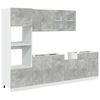 vidaXL Set Mobili da Cucina 7 pz Lyon Grigio Cemento